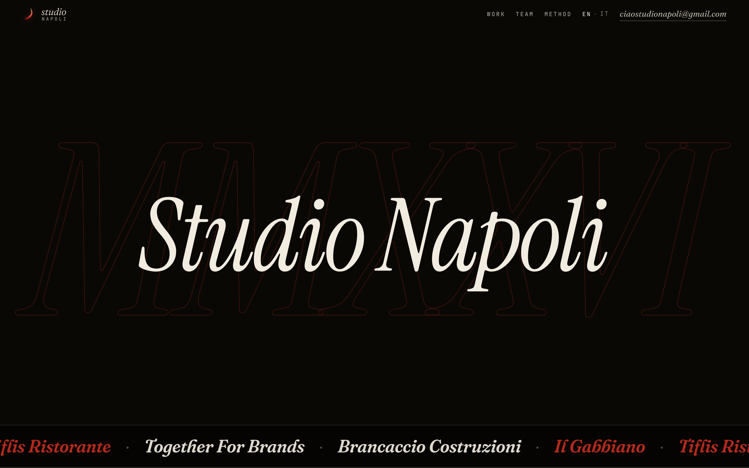 Preview of the Studio Napoli website